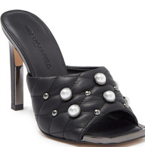 Karl Lagerfeld Paris Amina Studded Heeled Mule heels womens size 7 black... - $68.31