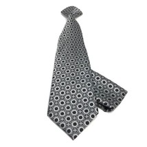 St Patrick&#39;s Boys Clipon Tie Set Charcoal Black Silver Microfiber 12&quot; - £7.97 GBP