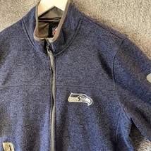 Seattle Seahawks Jacket Mens Extra Large Blue NFL G3 Logo PNW Football Pockets - £9.43 GBP