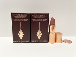 2 CHARLOTTE TILBURY Matte Revolution Lipstick PILLOW TALK 0.03oz Travel ... - £21.89 GBP