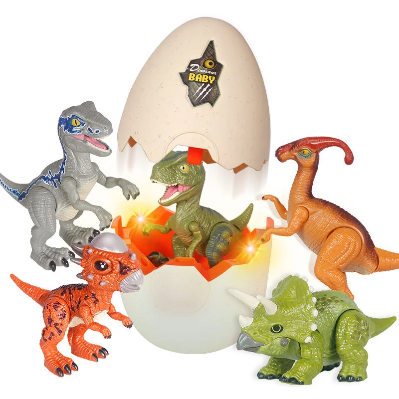 New Hatching Dinosaur Toys Dino Baby Egg With Lighting Music Touch Sensing Kids - £27.47 GBP