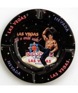 Las Vegas Metal Souvenir Ashtray with Shirtless Cowboy &quot;It&#39;s a Wild Ride!&quot; - $19.99
