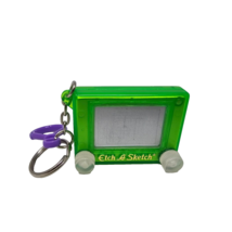 Etch A Sketch Keychain Miniature Basic Fun Inc. 1994 Green Vintage - £7.71 GBP