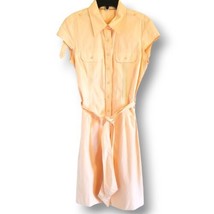 Tommy Hilfiger Women&#39;s Size 6 Sweet Scout Peachy Button-Down Collared Dress - £32.04 GBP