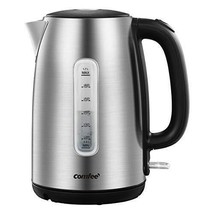 COMFEE&#39; Stainless Steel Cordless Electric Kettle. 1500W Fast Boil with LED Li... - £34.61 GBP