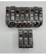 8 Square D 20 Amp + 3 bonus Circuit Breakers 120/240 VAC 1 Pole QOB120 1... - $19.34