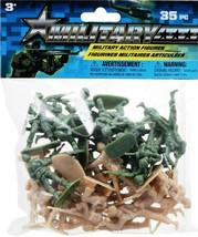 2&quot; Military Plastic AcTiOn small Figures Toy soldiers combat army men green tan - £14.98 GBP