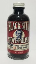 Vintage Black Silk Stove Polish Bottle USA Antique Skull and Bones Poison Label - £11.07 GBP