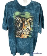 Guess Jeans Bengal Tiger In Water Blue White tye dye XXL T-Shirt Made In... - $23.36