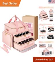 Double-Layer Nail Polish Storage Case for 96 Bottles – Ultimate Travel C... - $109.28