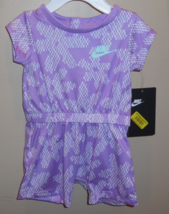 Nike Girls Newborn 1 Piece Outfit Purple White New Summer - $24.74