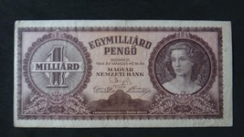 HUNGARY 1 MILLIARD PENGO BANKNOTE XF 1946 NO RESERVE - £14.48 GBP