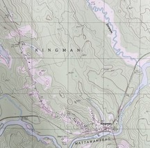 Map Kingman Maine USGS 1988 Topographic Geological 1:24000 27x22&quot; TOPO16 - $44.99