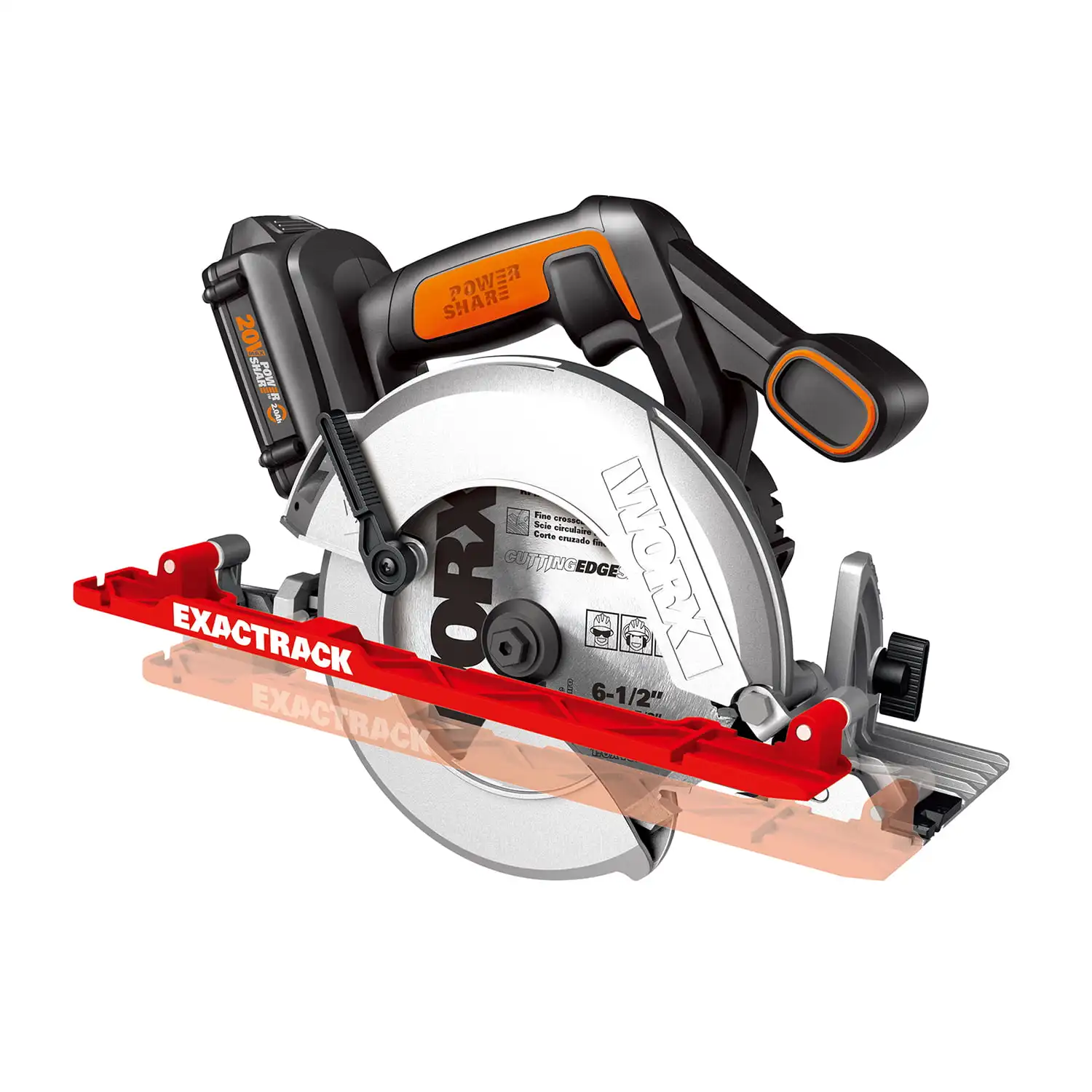 Worx WX530L 20V Power Share ExacTrack 6.5&quot; Cordless Circular Saw  Chain ... - $349.48