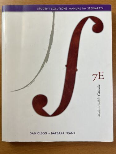 STUDENT SOLUTIONS MANUAL for STEWART&#39;S MULTIVARIABLE CALCULUS 7E - SOFTC... - $26.95