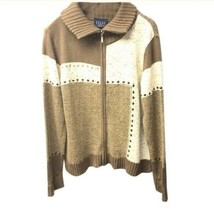 Crazy Horse Brown Cardigan Sweater Top Size PL NWT - £14.22 GBP