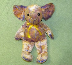 Kellytoy B EAN Pals Elephant Plush Stuffed Animal Orange Blue 15&quot; B EAN Bag Toy - £10.61 GBP