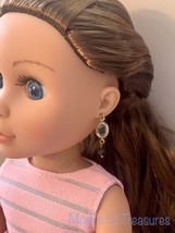 14 inch Fashion Doll Jewelry • Pretty Black Clear Dangle Doll Earrings - £5.38 GBP