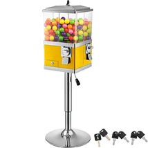 Vevor Gumball Machine With Stand, Yellow Quarter Candy Dispenser, Rotatable Four - £210.17 GBP
