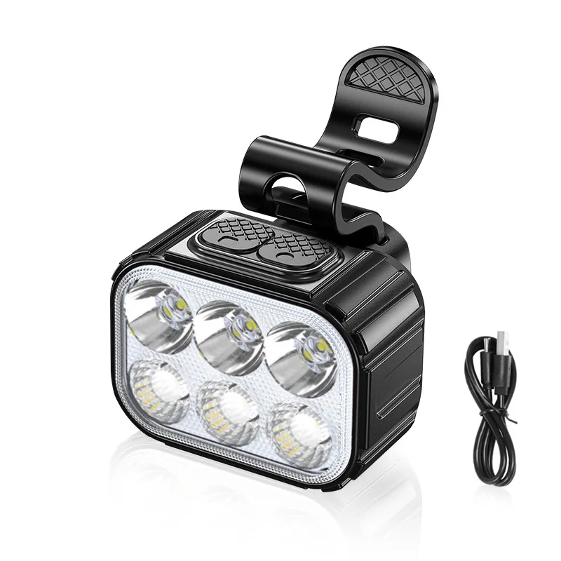 Bike Lights Set Ultra Bright, Bicycle Light Rechargeable with 6 Spot &amp; Flood Bea - $46.22