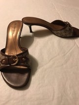 ANNE KLEIN Women&#39;s Shoes Maeamon Mules Brown Open Toe Shoes Side 6 - £19.41 GBP