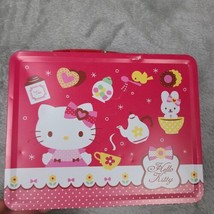 Hello Kitty Metal Tin Lunchbox Storage Box Sanrio 2011 - $24.08