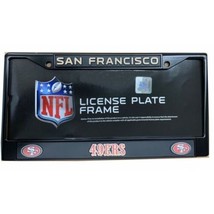 san francisco 49ers nfl football tam logo black license plate frame made in usa - £23.58 GBP