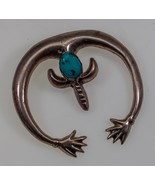 Navajo Sterling Silver &amp; Turquoise Naja Pendant 29.4gr - $5,840.49 MXN