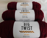 Big Twist Shine Merlot lot of 3 Dye lot 34/3892 - $15.99