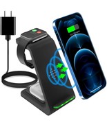 Wireless Charger,3in1 Fast Wireless Charging Station Dock|Black,Included... - £30.39 GBP