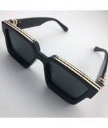 Mens Black And Gold Millionaire Style Sunglasses thick - $72.93