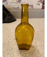 Vintage Japanese Clear Brown Amber Bottle or Vase ~ Made in Japan with M... - $93.33 MXN