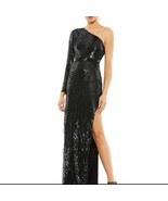 Mac Duggal 10788 Sequined One Sleeve Column Gown Black Long Sleeve Dress... - £237.34 GBP