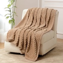 This Is A 50X60-Inch, Camel Fy Fiber House Fleece Throw Blanket For Couch 300Gsm - $33.96