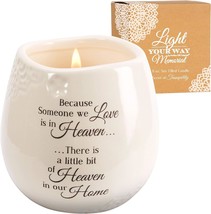 Pavilion &#39;In Memory A Bit of Heaven&#39; 19177 White Ceramic Candle with Soy Wax in  - $34.39