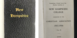 1915 antique NEW HAMPSHIRE COLLEGE HANDBOOK student activity christian a... - £70.92 GBP