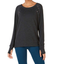 allbrand365 designer Womens Trimmed Top Size XX-Large Color Charcoal Heather - £31.48 GBP
