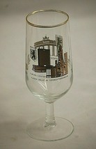 Coat of Arms Berlin Germany Wine Glass Goblet Bear Crown Gold Rim Barware f - $9.89