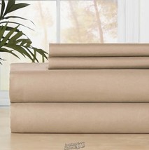 Brushed Microfiber Sheet Set Taupe Queen - £26.26 GBP