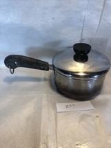 Vtg Revere Ware 1801 - 1 Qt Copper Bottom Sauce Pan/Pot W/Lid - Patent 2363973 - £11.66 GBP