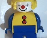Lego Duplo Figure Clown With Yellow Helmet - $3.95