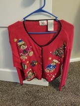 Vintage Nutcracker Women&#39;s Christmas Sweater Vest, Size Medium, Teddy Bears - £19.35 GBP
