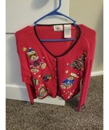 Vintage Nutcracker Women&#39;s Christmas Sweater Vest, Size Medium, Teddy Bears - £19.51 GBP