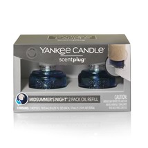 Yankee Candle ScentPlug Oil Plugin Refills, Midsummer&#39;s Night, Pack of 2 - £13.43 GBP