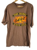 DARE T Shirt Size Large Mens Take Charge Flame Vintage Early 2000s Y2K G... - £18.01 GBP