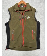 RLX Ralph Lauren Mens Vest L Olive Green &amp; Black Fleece Activewear - $39.97