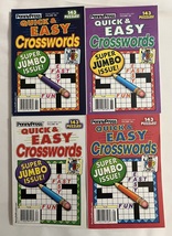 Lot of 4 Quick &amp; Easy Crosswords Super Jumbo Issue Puzzles Books 2020 - £18.04 GBP