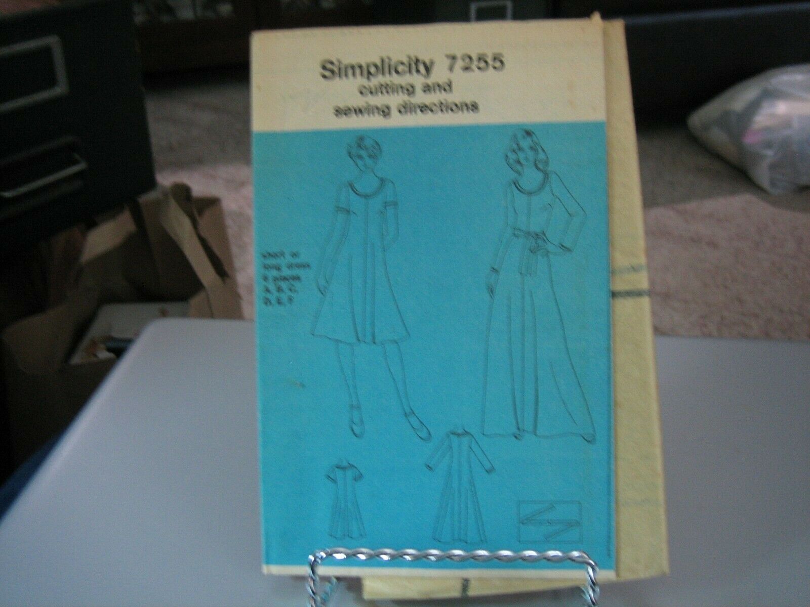 Primary image for Simplicity 7255 Misses Dress in 2 Lengths & Tie Belt Pattern - Size 12 Bust 34