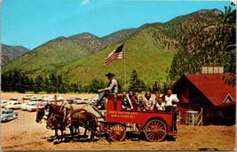 Colorado North Pole Horse Drawn Fire Truck(Wagon) Ride UNP Vintage Postcard - £10.38 GBP
