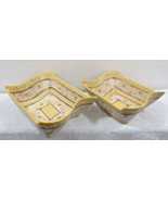 Temp-tations Old World Yellow 2.7 and 2 QT Twisted Form Casserole Baking... - $95.06 CAD